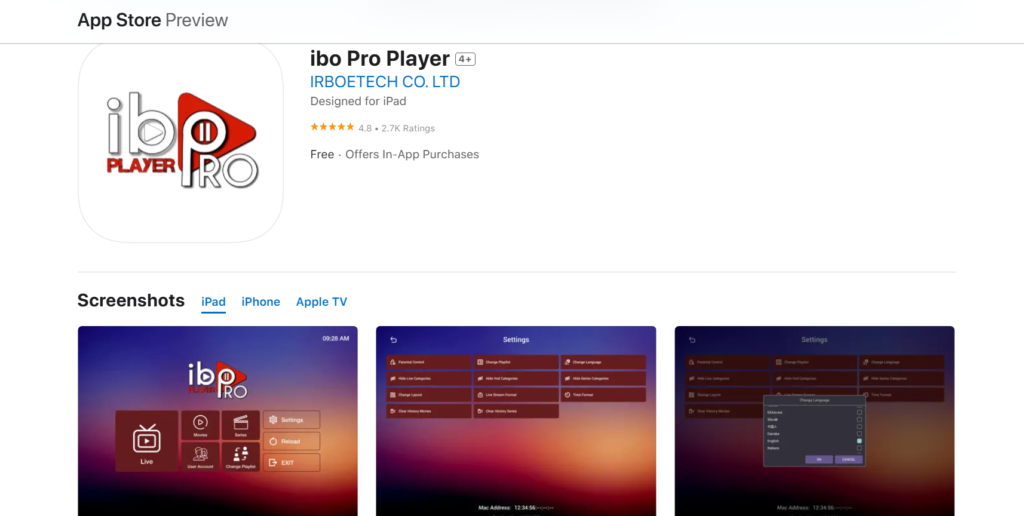 iOS IBO PLAYER